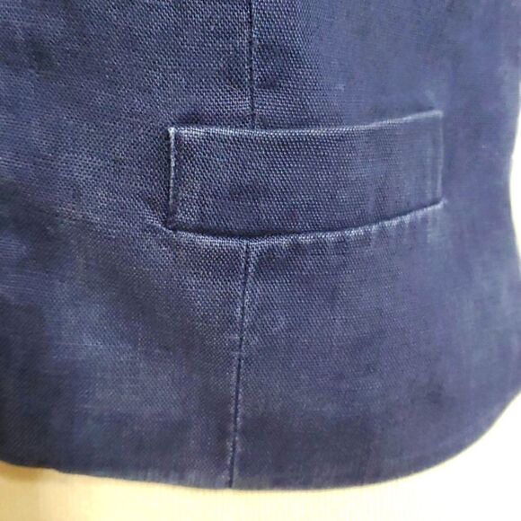 THOMO, vest. 💯 % linen. Completely lined. Medium. Button down. - Picture 3 of 10